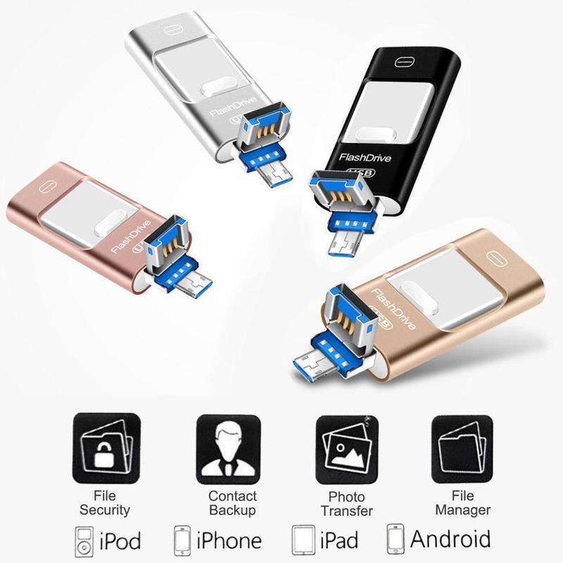 (✨Autumn Sale 48% OFF✨) Portable USB Flash Drive for iPhone, iPad & Android