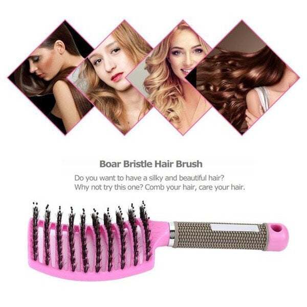 (Mother's Day HOT SALE-50% OFF) Detangler Bristle Nylon Hairbrush -Buy 2 Get Extra 10% OFF