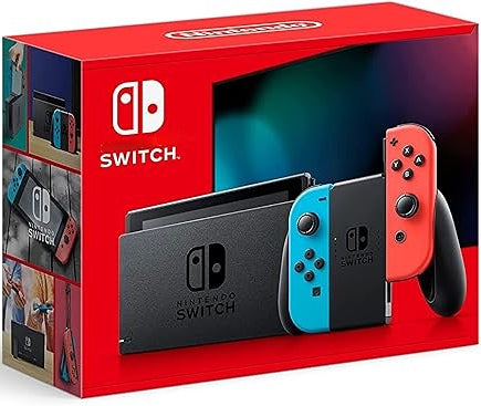 (Refurbished)Nintendo Switch with Neon Blue and Neon Red Joy‑Con