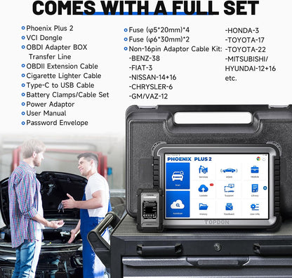 Get 80% off your first 100 units! 🔥TOPDON Phoenix Plus 2 Bidirectional Scan Tool with Battery Tester!