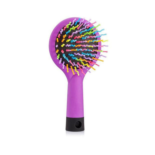 Luna Portable Volume Rainbow Detangling Hair Comb with Mirror