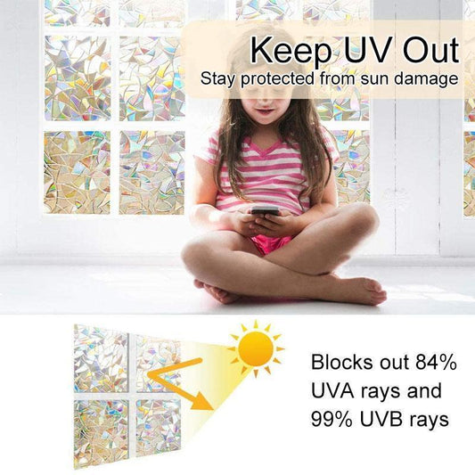 3D Rainbow Window Film，PVC refraction & No glue(🔥BUY 3 GET 1 FREE NOW &FREE SHIPPING)